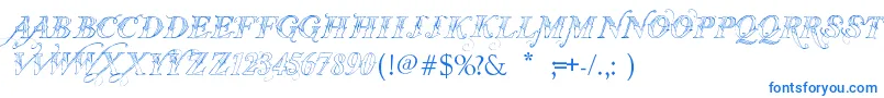 VtksThanksYou Font – Blue Fonts on White Background