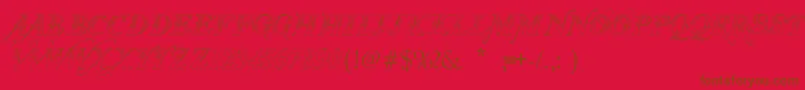 VtksThanksYou Font – Brown Fonts on Red Background