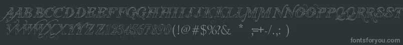 VtksThanksYou Font – Gray Fonts on Black Background