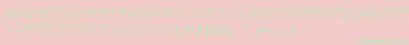 VtksThanksYou Font – Green Fonts on Pink Background