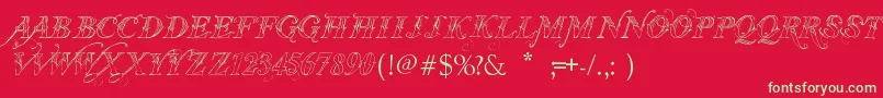 VtksThanksYou Font – Green Fonts on Red Background