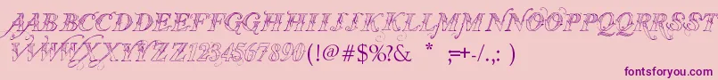 VtksThanksYou Font – Purple Fonts on Pink Background