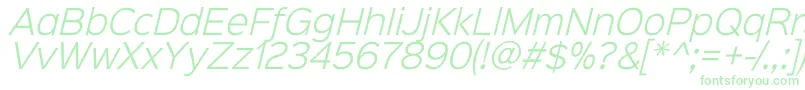 Police Sinkinsans300lightitalic – polices vertes sur fond blanc