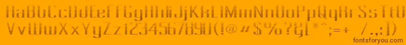 PecotLined Font – Brown Fonts on Orange Background