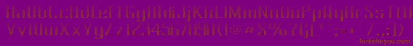 PecotLined Font – Brown Fonts on Purple Background