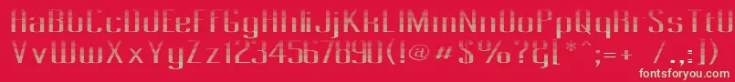 PecotLined-Schriftart – Grüne Schriften auf rotem Hintergrund