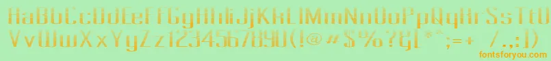 PecotLined Font – Orange Fonts on Green Background