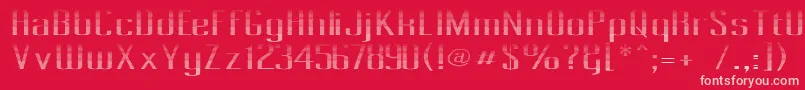 PecotLined Font – Pink Fonts on Red Background