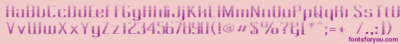 PecotLined Font – Purple Fonts on Pink Background
