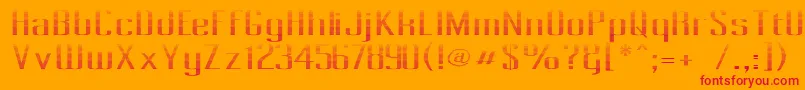 PecotLined Font – Red Fonts on Orange Background