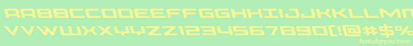 Phoenicialeft Font – Yellow Fonts on Green Background