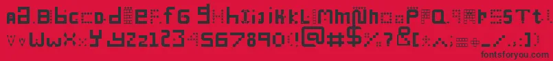 ManyMiles Font – Black Fonts on Red Background