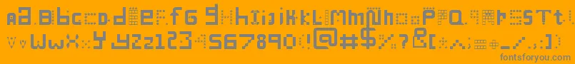 ManyMiles Font – Gray Fonts on Orange Background