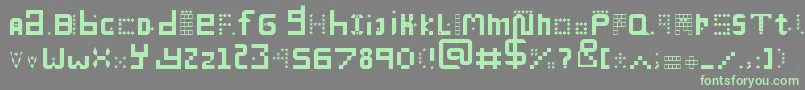 ManyMiles-Schriftart – Grüne Schriften auf grauem Hintergrund