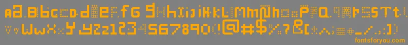 ManyMiles Font – Orange Fonts on Gray Background