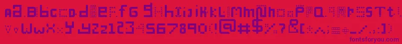 ManyMiles Font – Purple Fonts on Red Background