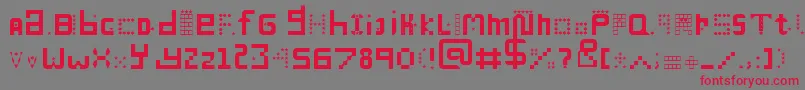 ManyMiles Font – Red Fonts on Gray Background