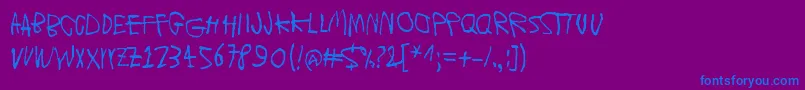 MoonsOfJupiterEuropa Font – Blue Fonts on Purple Background