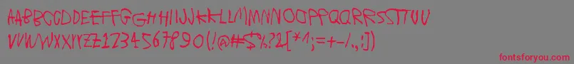 MoonsOfJupiterEuropa Font – Red Fonts on Gray Background