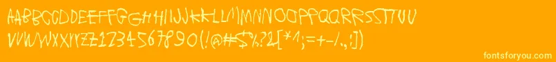 フォントMoonsOfJupiterEuropa – オレンジの背景に黄色の文字