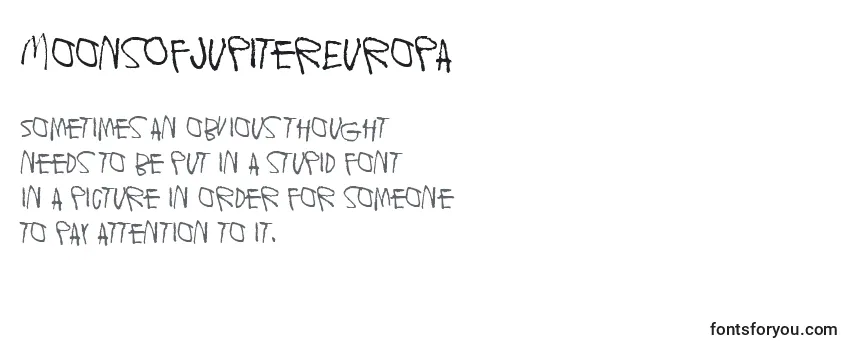 MoonsOfJupiterEuropa Font