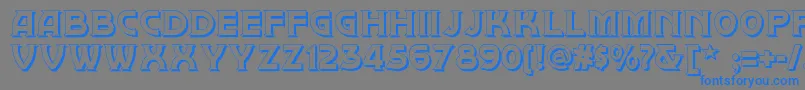 Brownwoodshadownf Font – Blue Fonts on Gray Background