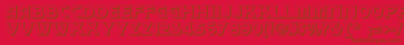 Brownwoodshadownf Font – Brown Fonts on Red Background