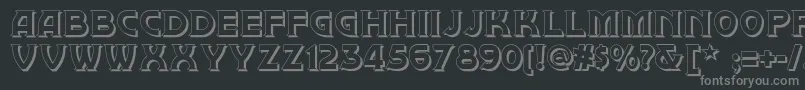 Шрифт Brownwoodshadownf – серые шрифты на чёрном фоне
