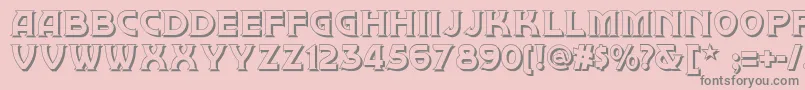 Weitere Informationen zur Brownwoodshadownf-Schriftart Brownwoodshadownf-Schriftart – Graue Schriften auf rosa Hintergrund