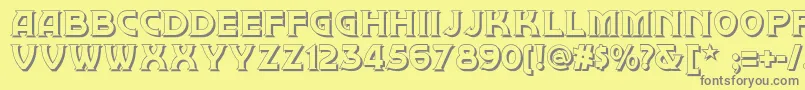 Brownwoodshadownf Font – Gray Fonts on Yellow Background