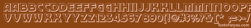 Brownwoodshadownf Font – Pink Fonts on Brown Background