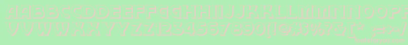 Brownwoodshadownf Font – Pink Fonts on Green Background