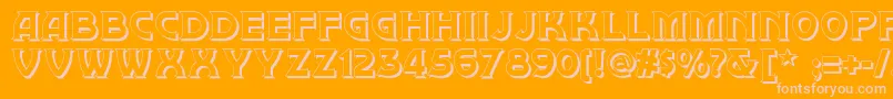 Brownwoodshadownf Font – Pink Fonts on Orange Background