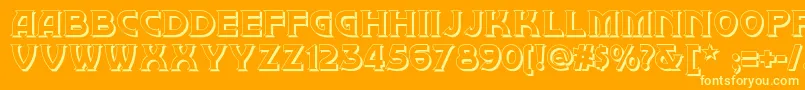 Brownwoodshadownf Font – Yellow Fonts on Orange Background