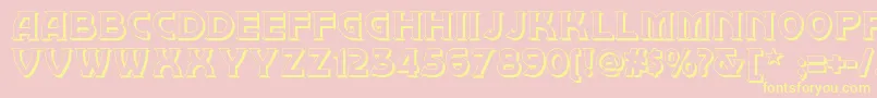 Brownwoodshadownf Font – Yellow Fonts on Pink Background