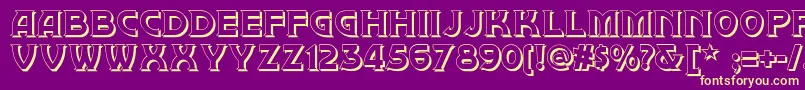 Brownwoodshadownf Font – Yellow Fonts on Purple Background