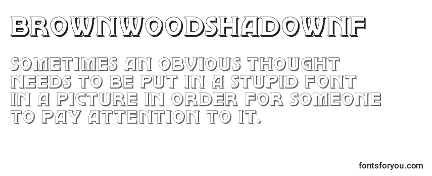 Schriftart Brownwoodshadownf