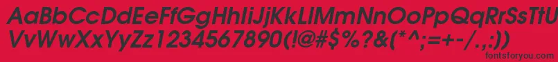 AgavalanchecBolditalic Font – Black Fonts on Red Background