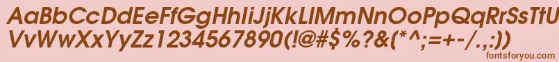 AgavalanchecBolditalic Font – Brown Fonts on Pink Background