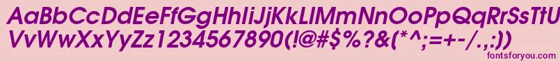 AgavalanchecBolditalic Font – Purple Fonts on Pink Background