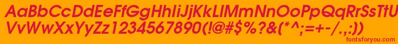 AgavalanchecBolditalic Font – Red Fonts on Orange Background