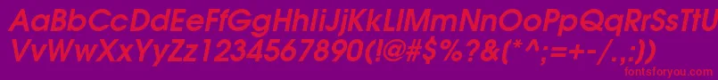 AgavalanchecBolditalic Font – Red Fonts on Purple Background