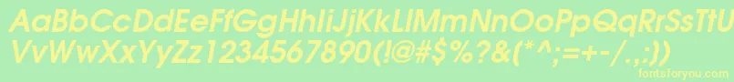 AgavalanchecBolditalic Font – Yellow Fonts on Green Background