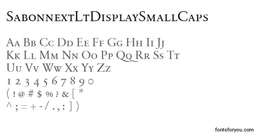 SabonnextLtDisplaySmallCapsフォント–アルファベット、数字、特殊文字