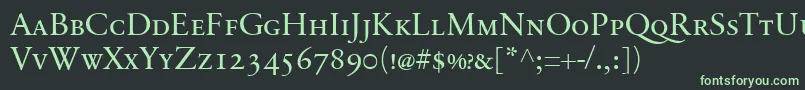 Czcionka SabonnextLtDisplaySmallCaps – zielone czcionki na czarnym tle