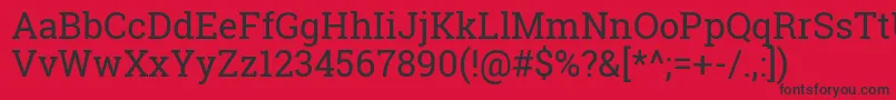 RobotoSlabRegular Font – Black Fonts on Red Background