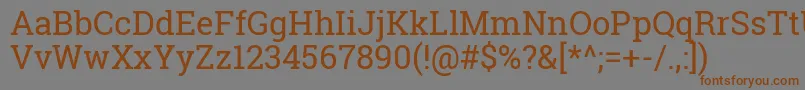 RobotoSlabRegular Font – Brown Fonts on Gray Background