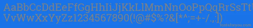 RobotoSlabRegular Font – Gray Fonts on Blue Background
