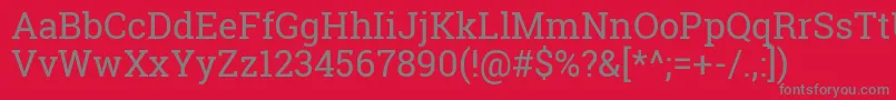 RobotoSlabRegular Font – Gray Fonts on Red Background