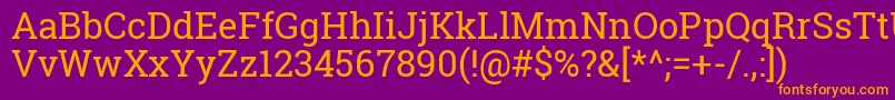 RobotoSlabRegular Font – Orange Fonts on Purple Background